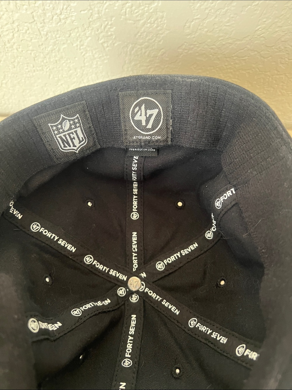 47 Black Cap with Red-Trim Kansas City Patch - Picture 2 of 3